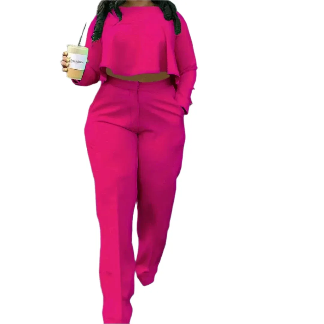 Women's Two-Piece Tracksuit Set – Dashiki African Print Long Sleeve Top & Pants Matching Set for Spring/Summer Party