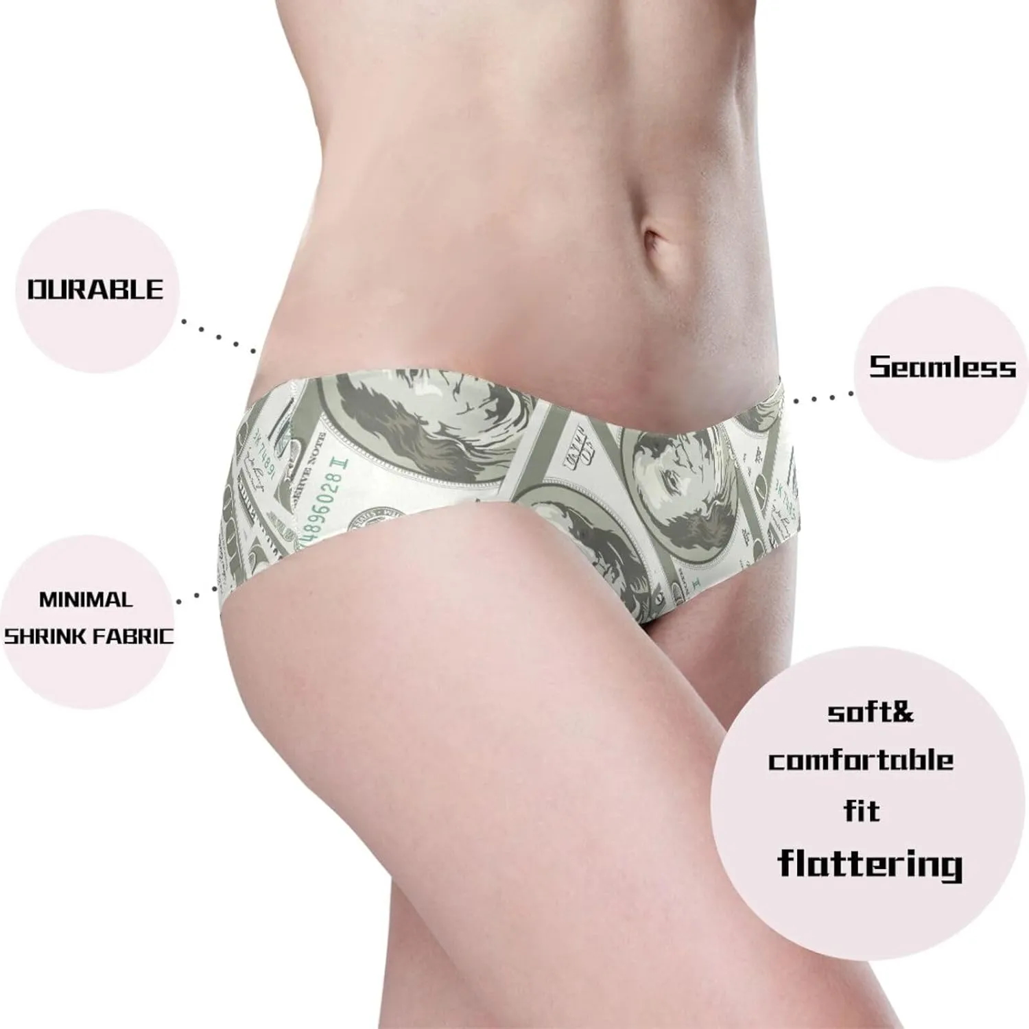 Womens Underwear Bikini Panties Breathable Hipster Briefs Panty