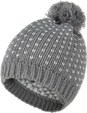 Women's Winter Beanie Fashion Knit Warm Skull Cap with Pom Pom Snow Cuff Beanie Ski Cap