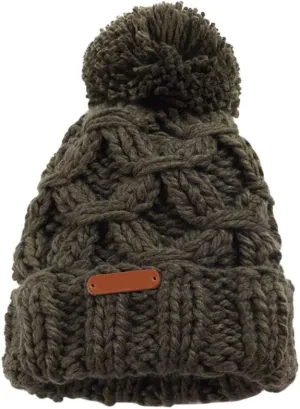 Women's Winter Beanie Fashion Knit Warm Skull Cap with Pom Pom Thick for Cold Weather