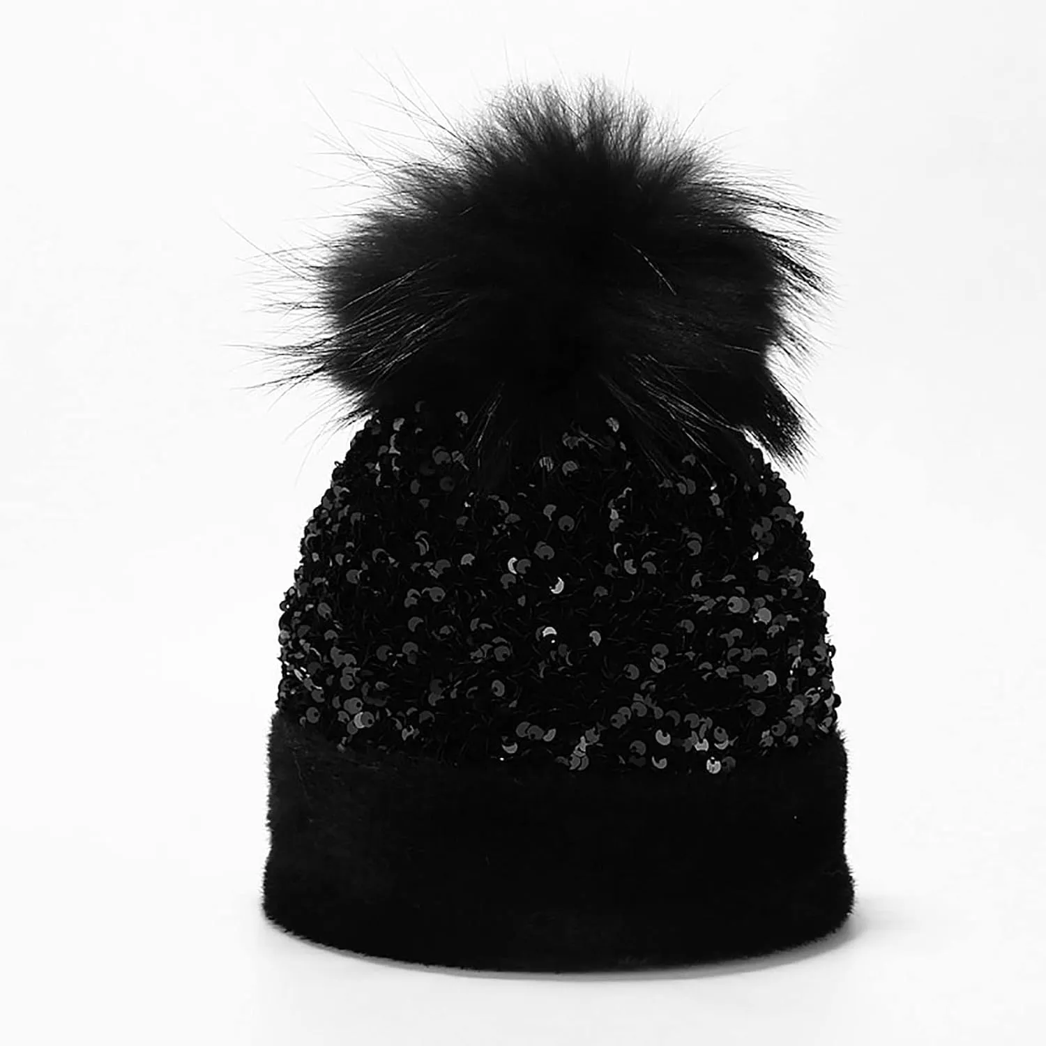 Women's Winter Beanie Hat Fashion Knit Warm Skull Cap with Pom Pom Beanie for Women