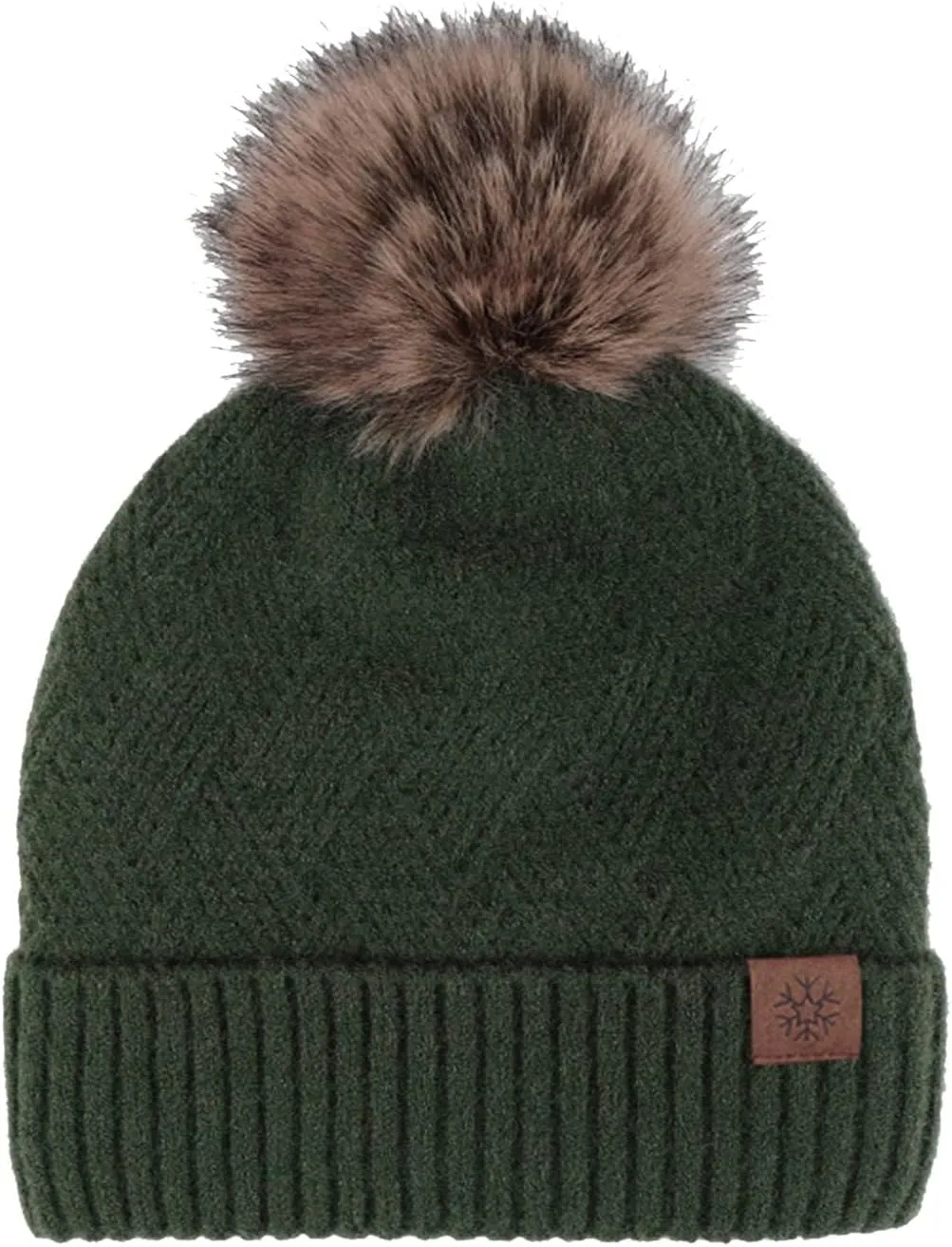 Women's Winter Beanie Hat Fashion Knit Warm Skull Cap with Pom Pom Beanie for Women