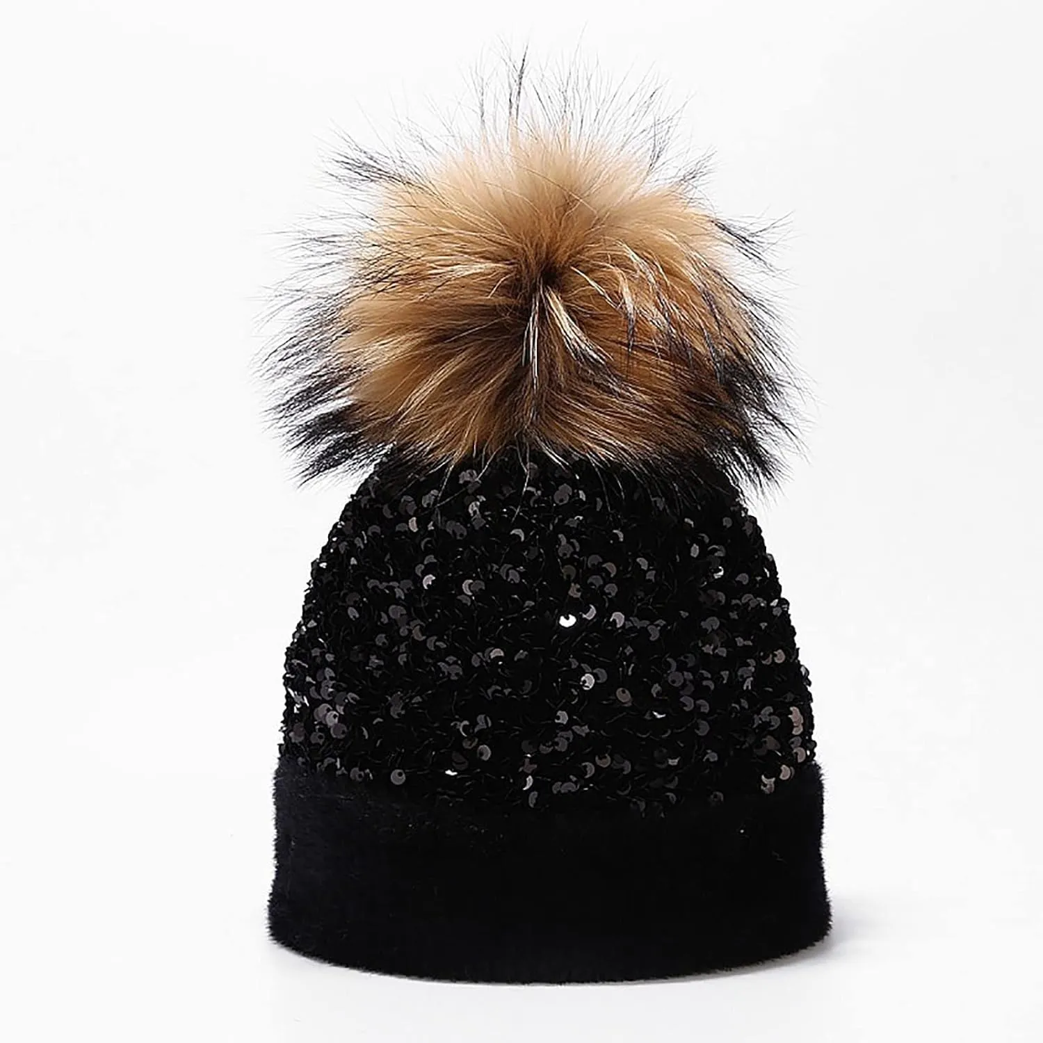 Women's Winter Beanie Hat Fashion Knit Warm Skull Cap with Pom Pom Beanie for Women