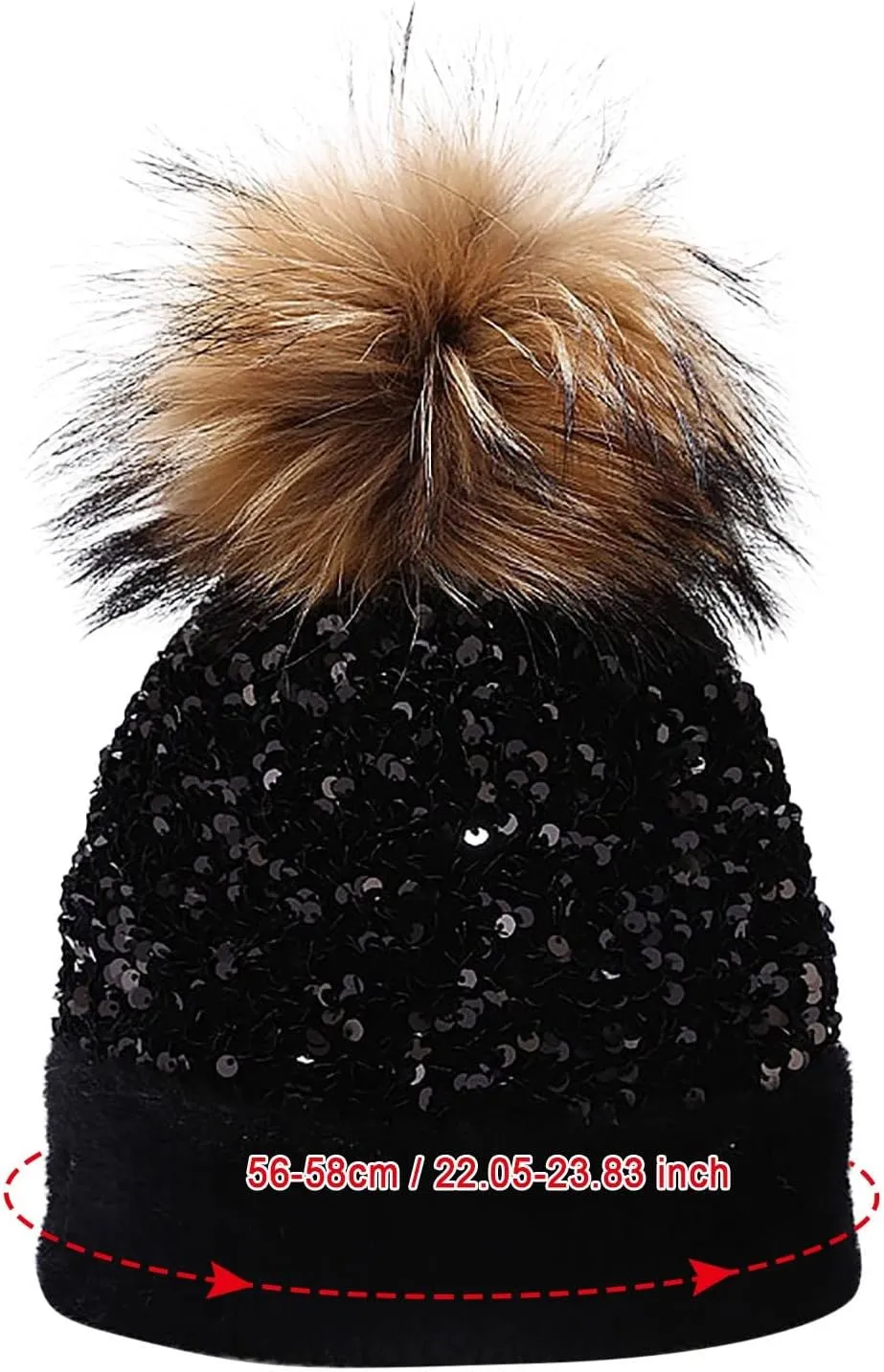 Women's Winter Beanie Hat Fashion Knit Warm Skull Cap with Pom Pom Beanie for Women