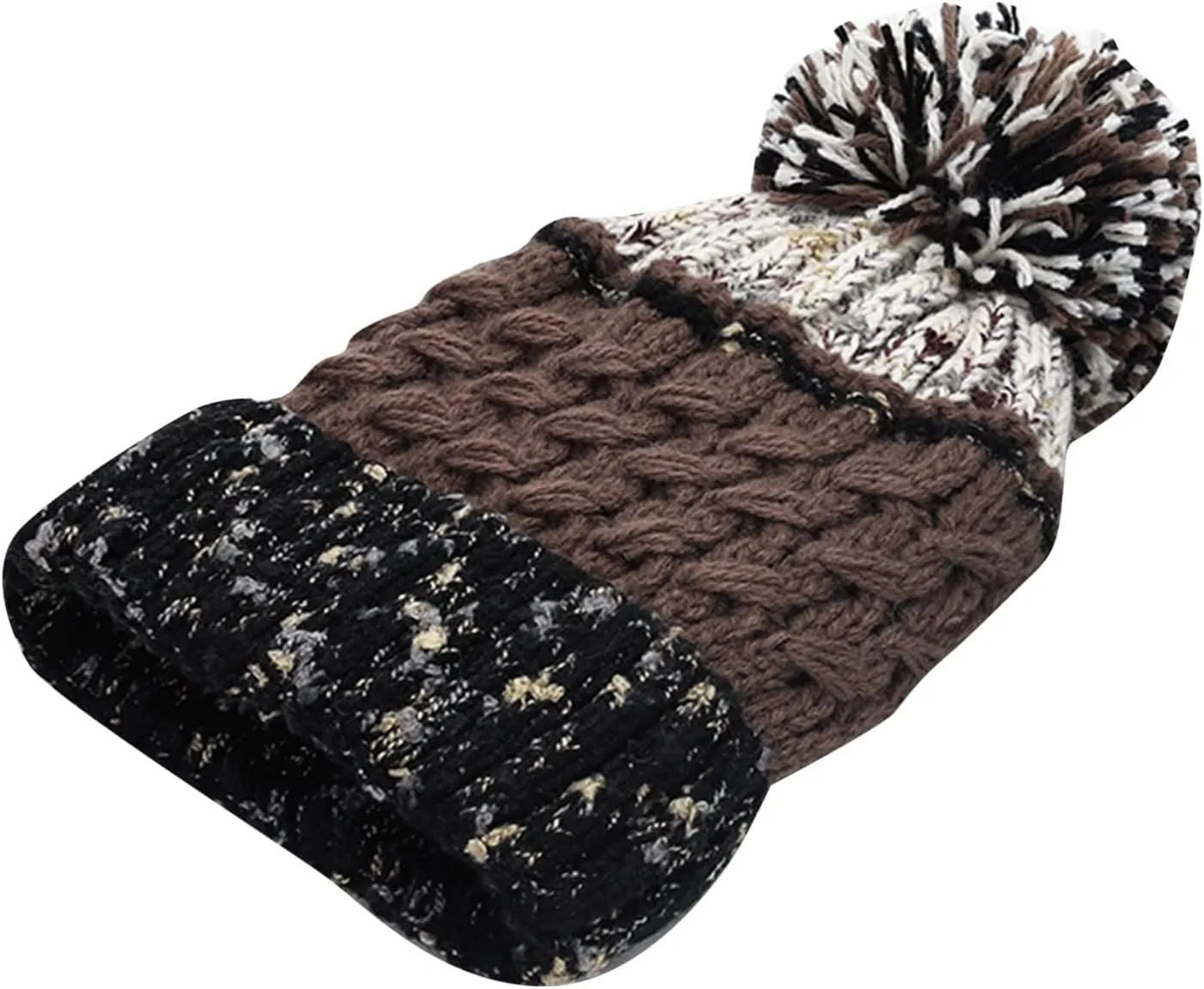 Womens Winter Beanie Hat Warm Fleece Lined Knitted Cap with Pom Pom Beanie for Women