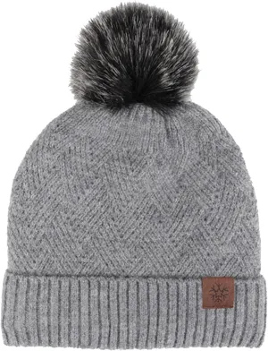 Womens Winter Knitted Hat Chunky Cable Knit Pompom Warm Hat Soft Washed Warm Hat