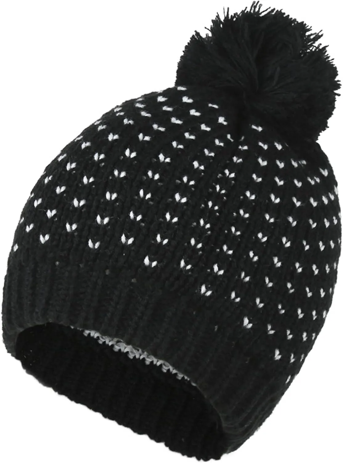 Womens Winter Knitted Hat Pompom Beanie Hats Warm kull Cap for Fall Cold Weather