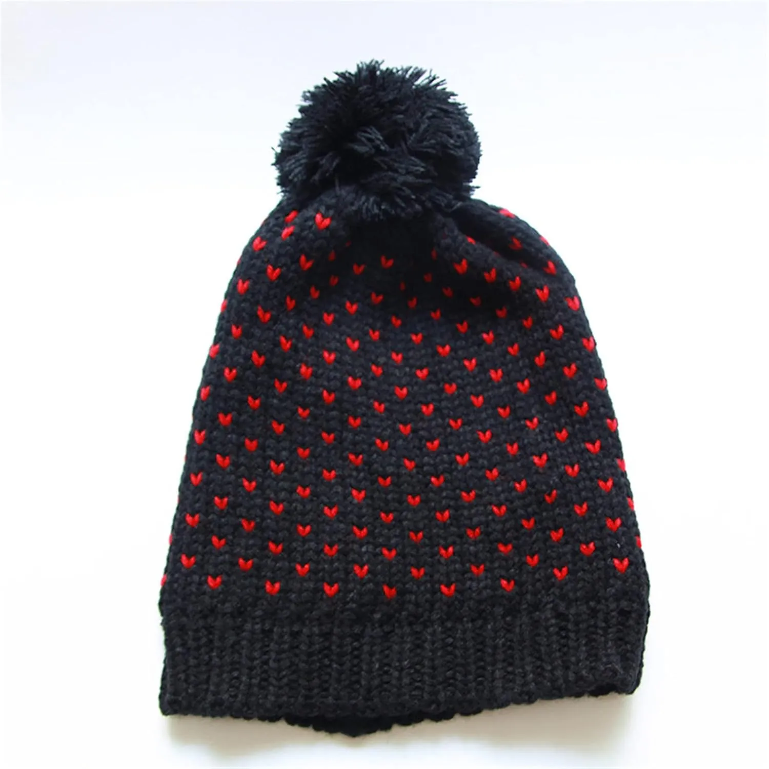 Womens Winter Knitted Hat Pompom Beanie Hats Warm kull Cap for Fall Cold Weather