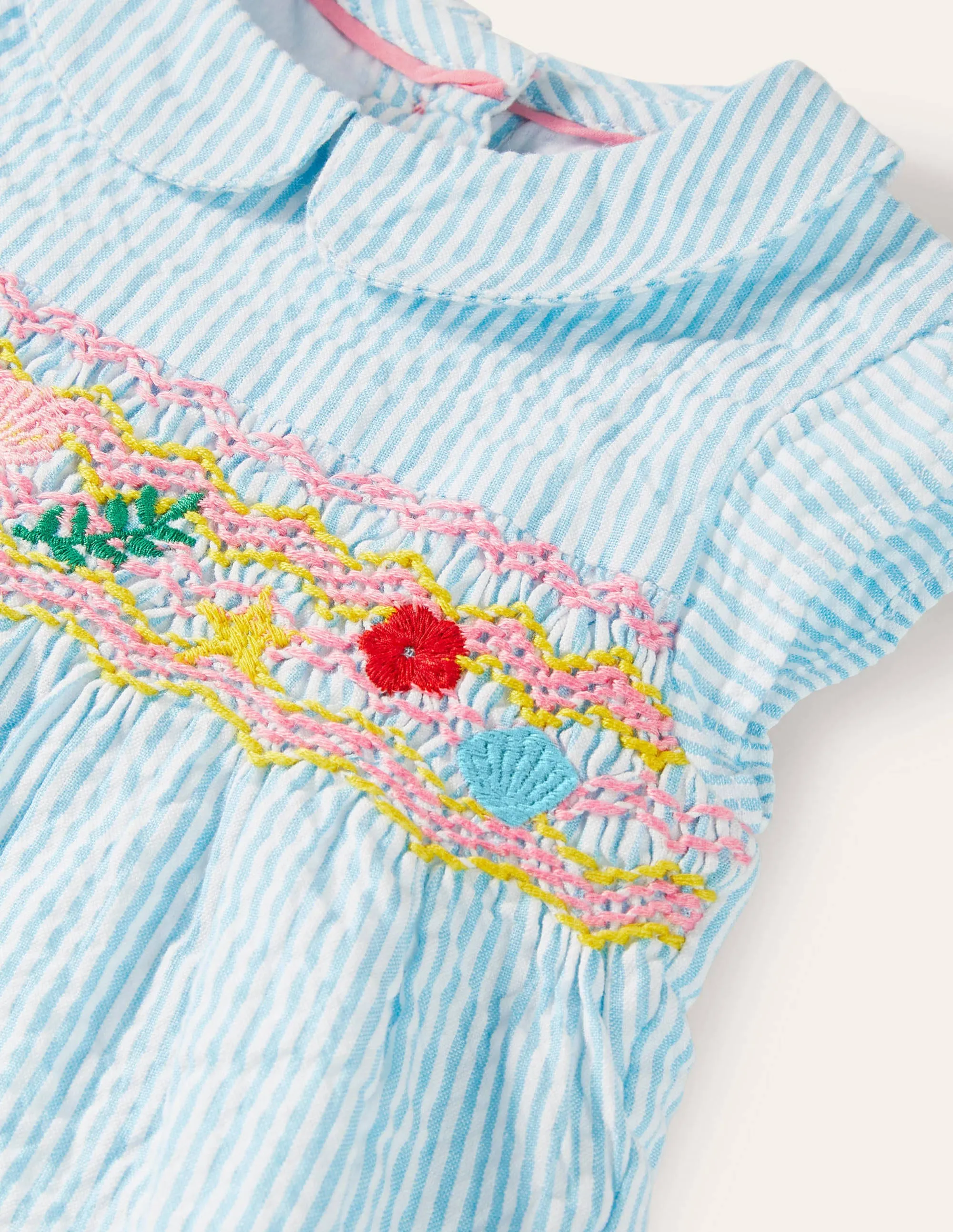 Woven Short Set-Ivory Mermaid Garden