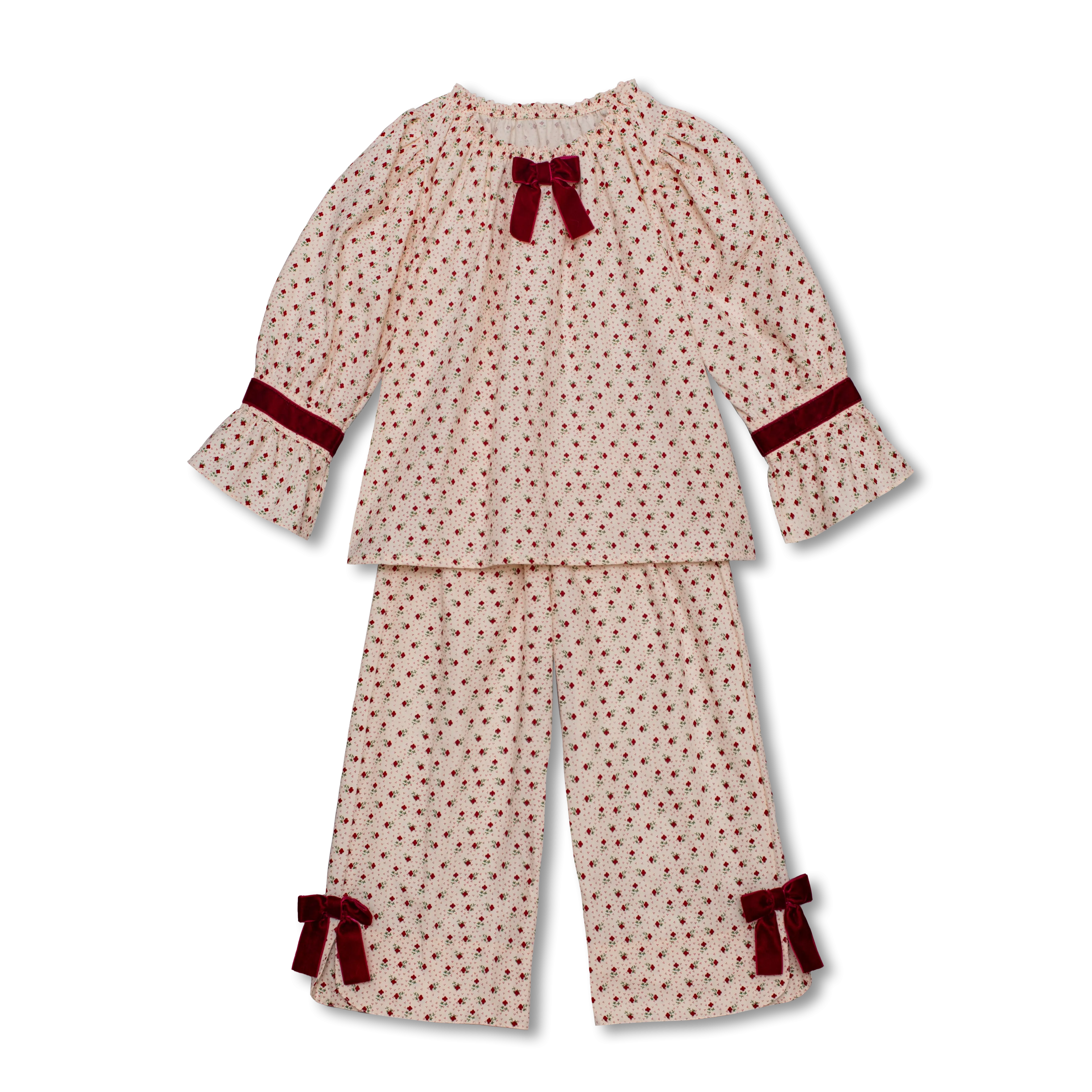 XENIA - CHILDRENS' PYJAMA SET IN ROSE PRINT
