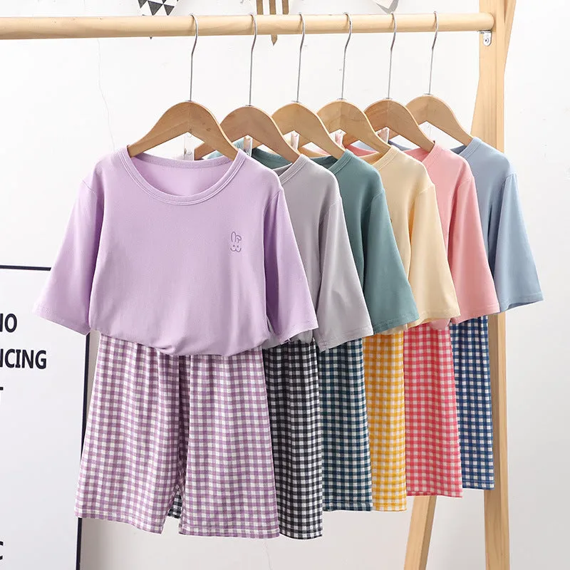 xiangtuibao  Children's Pajamas Summer Thin Modal Homewear Boys' and Girls' Short-Sleeved Shorts Suit Parent-Child Clothes Children's Clothing