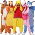 XXL Kids Black Animal Cartoon Onesie White Adult Women Men Kigurumis Pyjamas Halloween Cosplay Party Costume Christmas Homewear