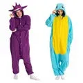 XXL Kids Black Animal Cartoon Onesie White Adult Women Men Kigurumis Pyjamas Halloween Cosplay Party Costume Christmas Homewear