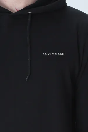 XX.VI.MMXXIII (20.06.2023) Black Roman Date Hoodie (M size)