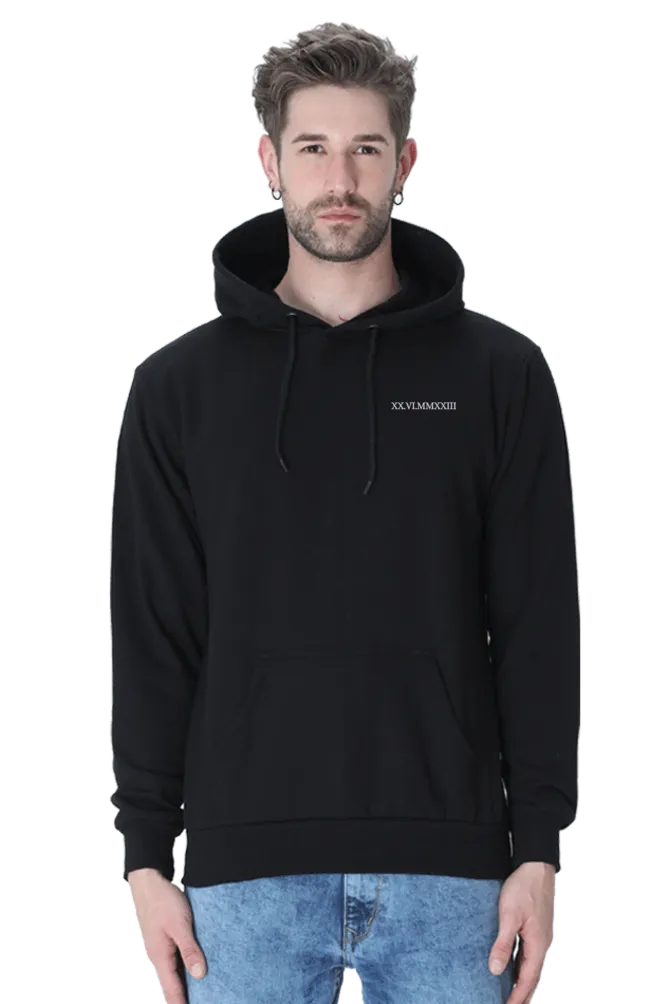 XX.VI.MMXXIII (20.06.2023) Black Roman Date Hoodie (M size)