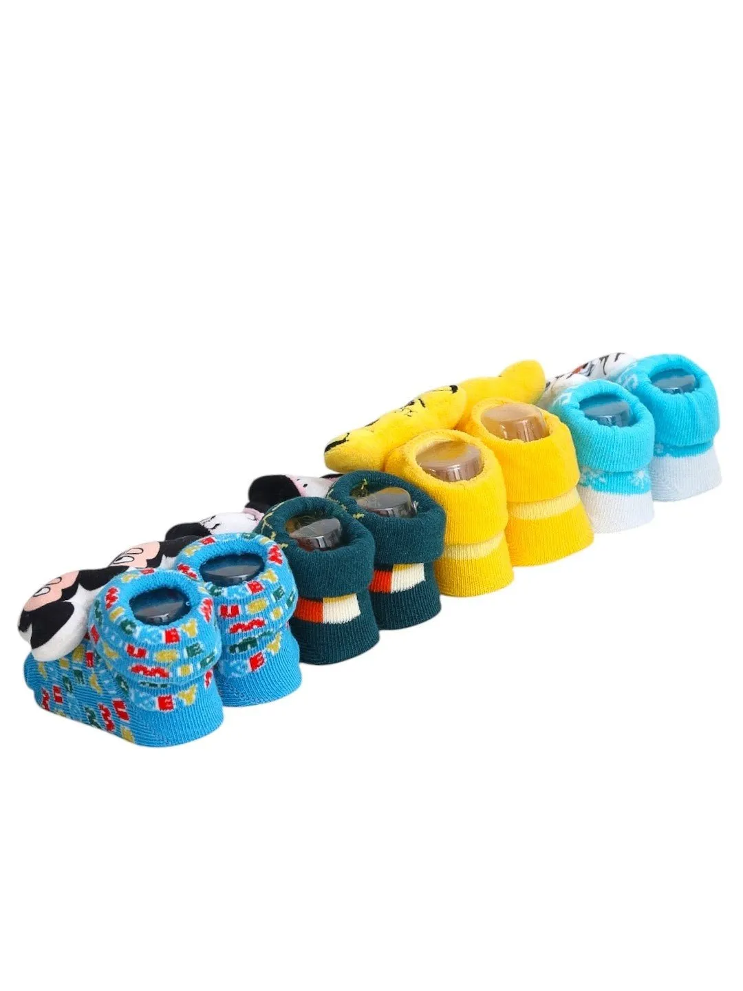Yellow Bee Boys’ Disney 3D Socks Set – The Lion King, 101 Dalmatians Lucky Dog, Mickey Mouse, and Frozen Olaf