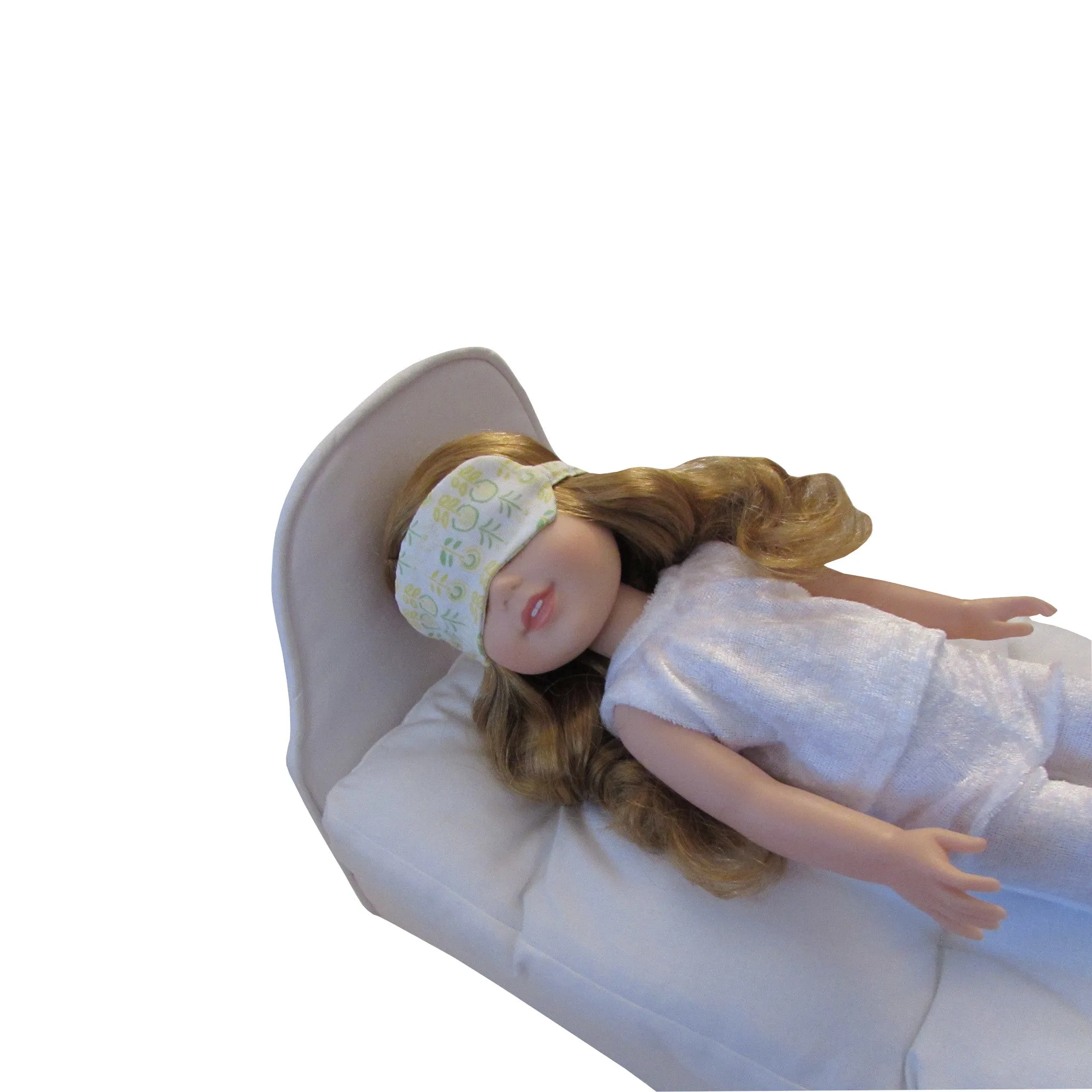 Yellow Floral Doll Sleep Mask for 14 1/2-inch dolls