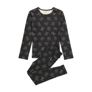Zeebra Kids Ink Scattered Zeebra Pajamas