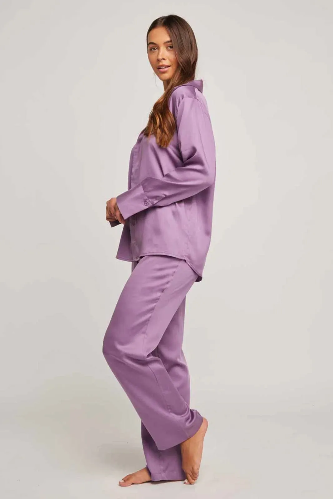 ZEN Long Pyjamas Set in Aubergine