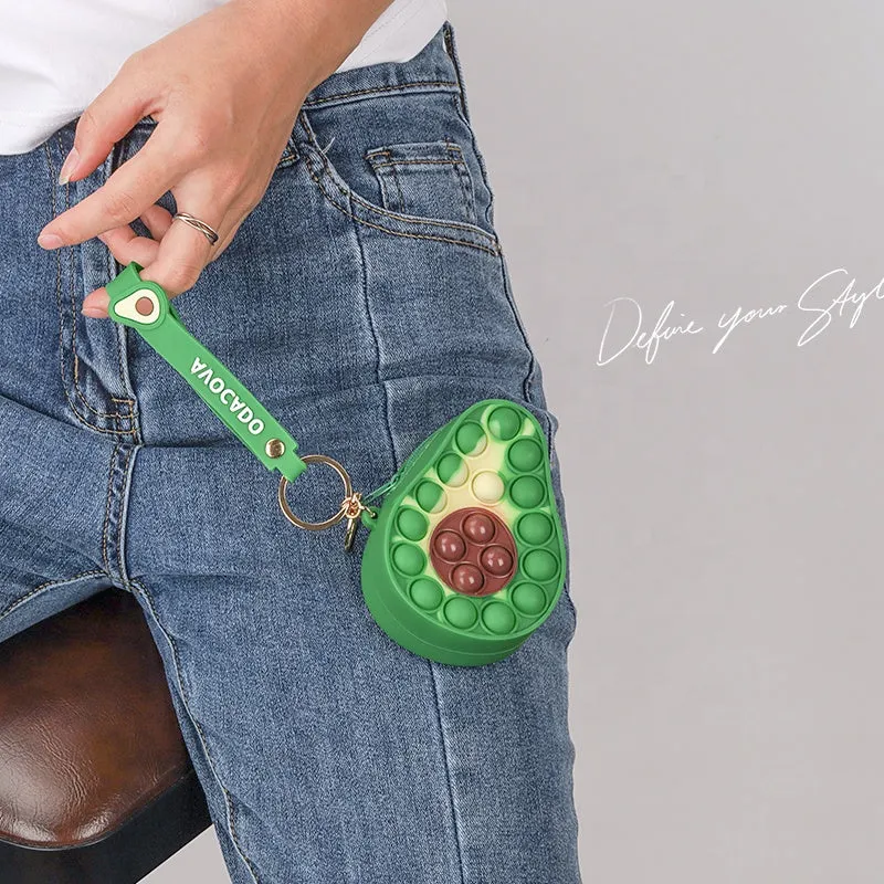 Zippered Pouch with Fidget Bubble Poppers and Bristles