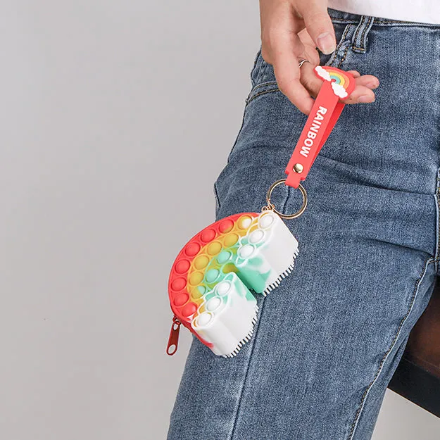 Zippered Pouch with Fidget Bubble Poppers and Bristles
