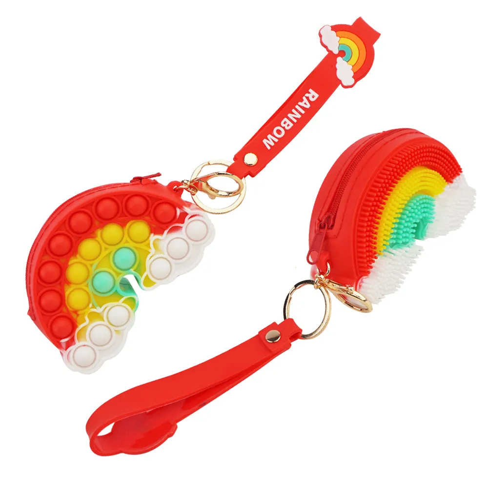 Zippered Pouch with Fidget Bubble Poppers and Bristles