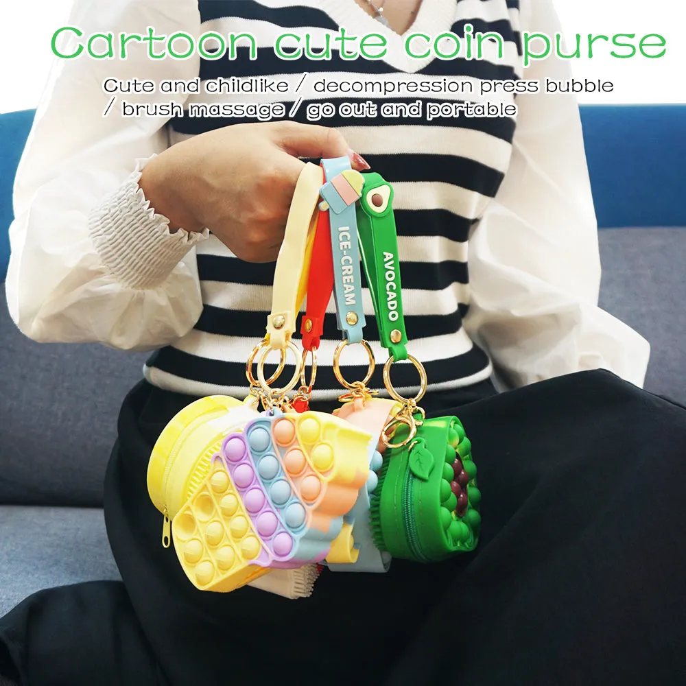 Zippered Pouch with Fidget Bubble Poppers and Bristles