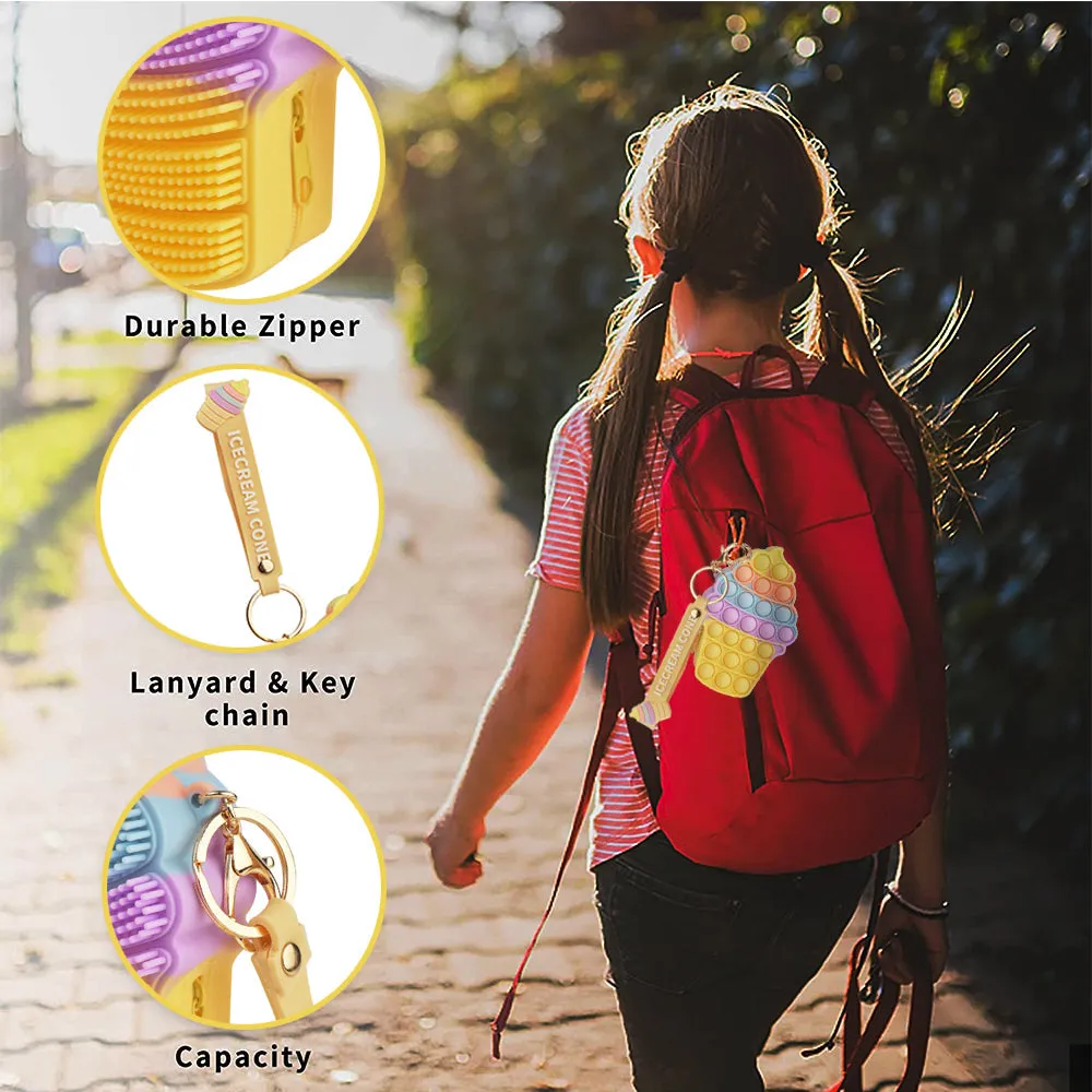 Zippered Pouch with Fidget Bubble Poppers and Bristles